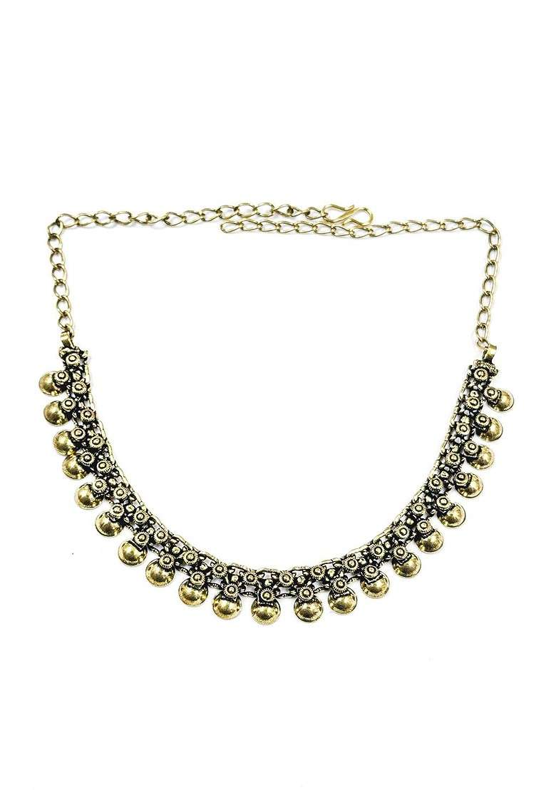 Gold Plated Oxidized Skin Friendly Jewellery Set - Indya