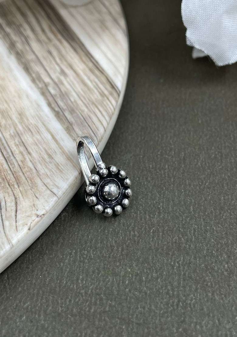 Nupoor Silver Plated Oxidised Jewellery Set - Indya