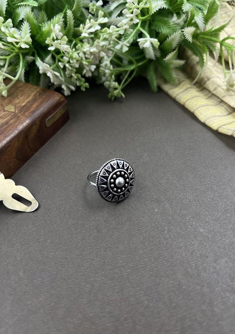 Nupoor Silver Plated Oxidised Jewellery Set