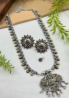 Nimita Gold Plated Oxidised Jewellery Set