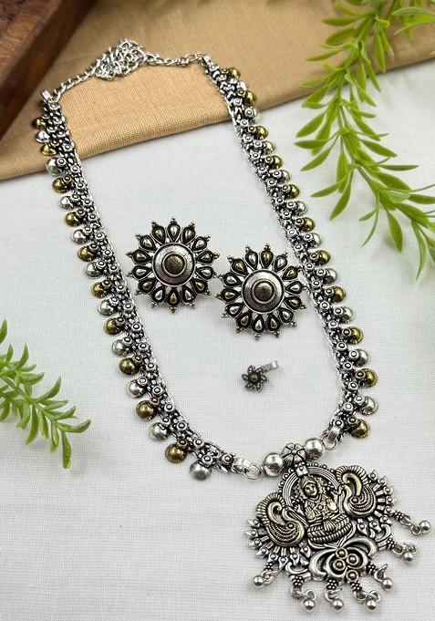 Nimita Gold Plated Oxidised Jewellery Set