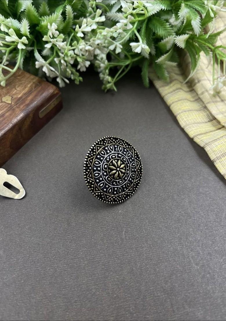 Gold Plated Oxidised Kia Dualtone Jewellery Set