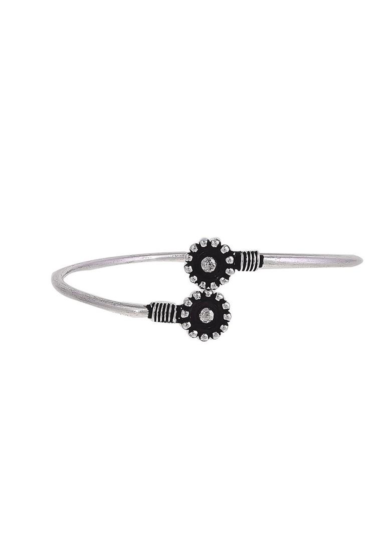 Silver Plated Oxidised Necklace Jewellery Set