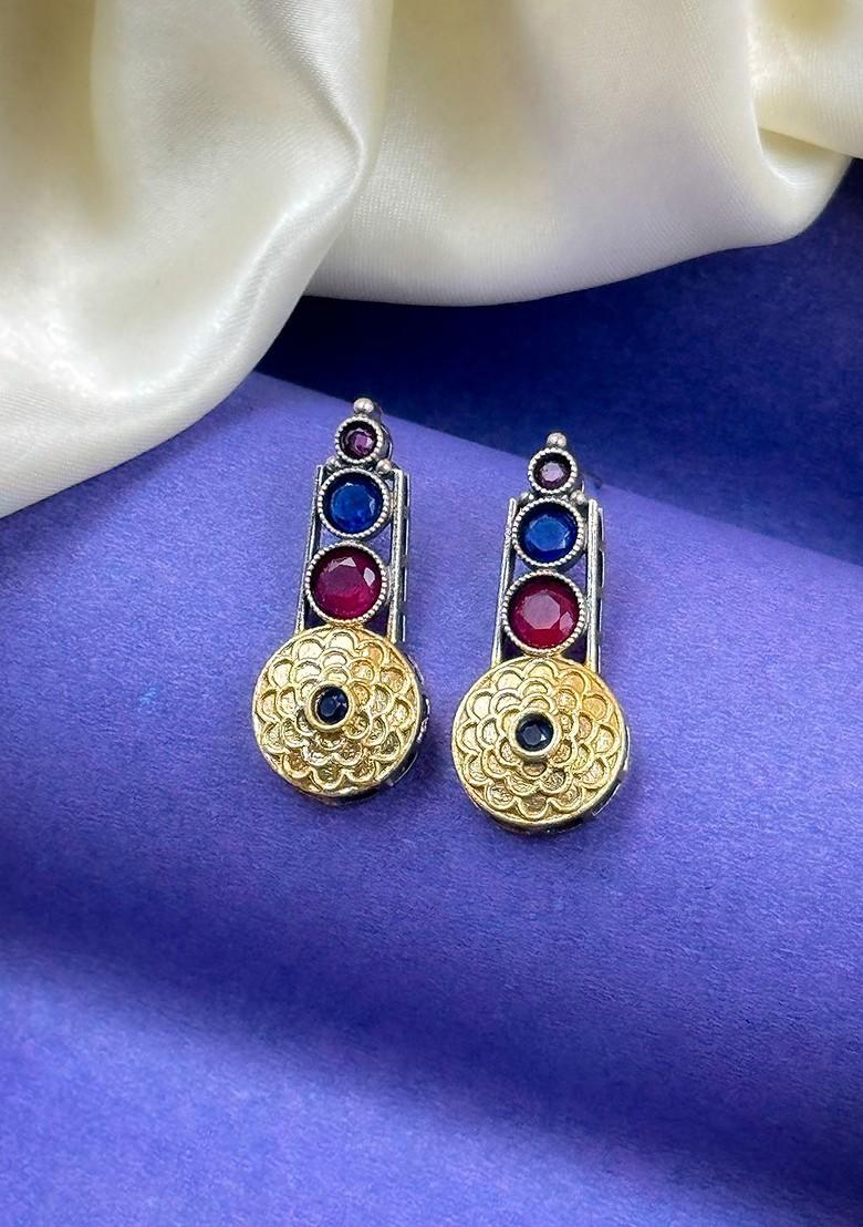 Gold Plated Stone Studded Jewellery Set