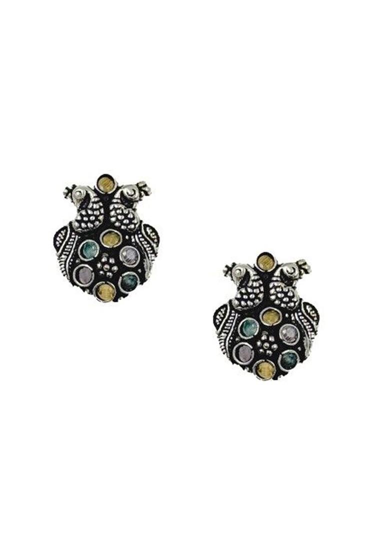 Silver Plated Stone Studded Jewellery Set