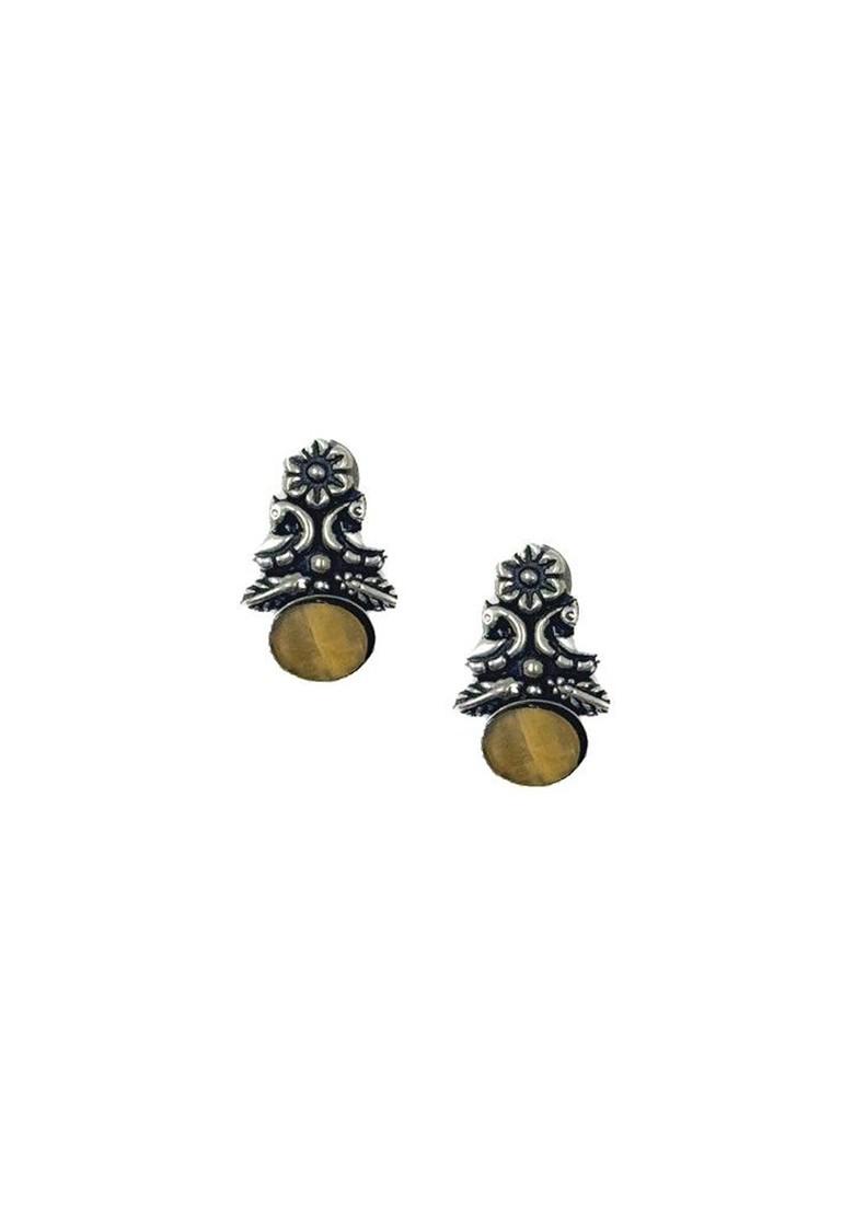 Silver Plated Stone Studded Jewellery Set