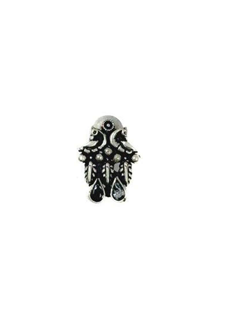 Silver Plated Stone Studded And Oxidised Jewellery Set - Indya