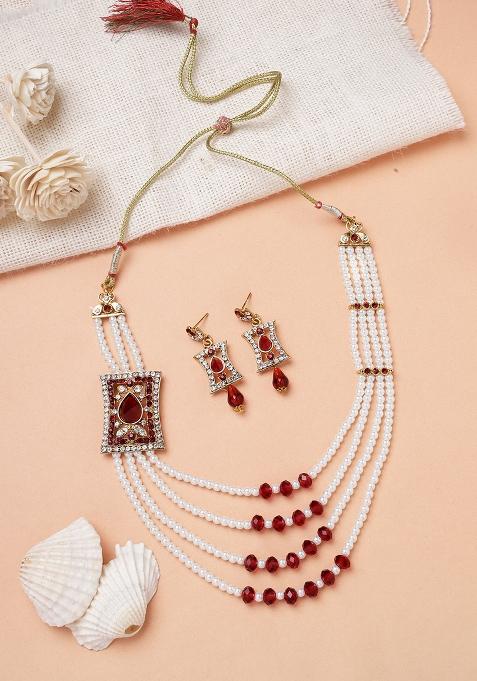 1 Side Sq Maroon Pearl