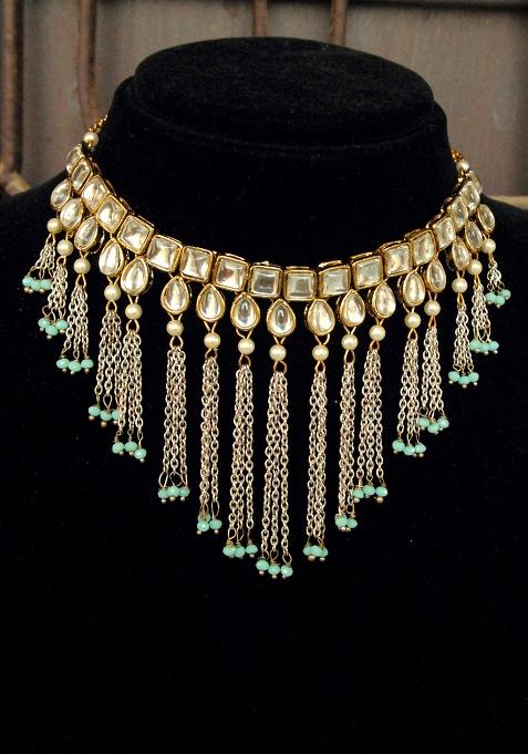 Silver Square Kundan