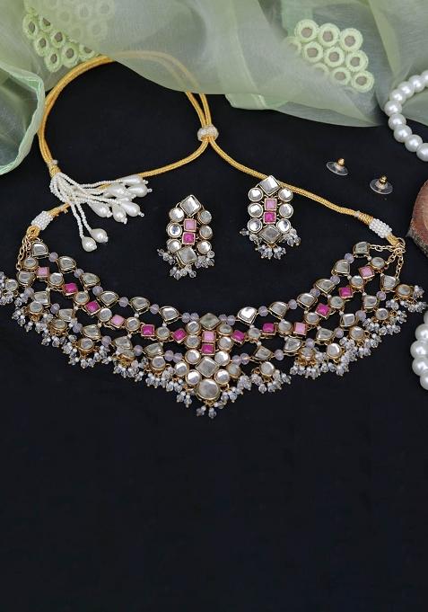 Enamoured Kundan Necklace Set