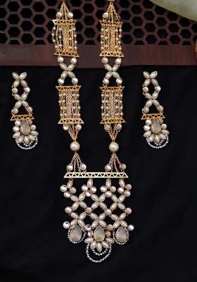 Celestial Kundan Long Necklace Set