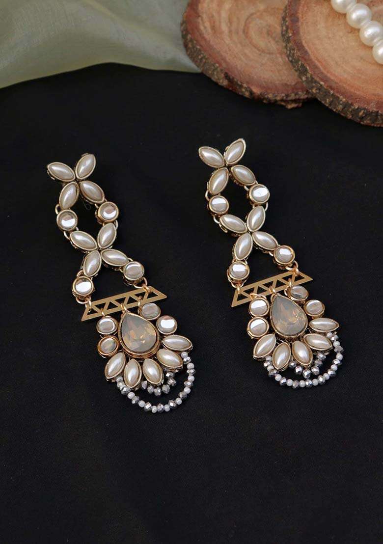 Celestial Kundan Long Necklace Set - Indya