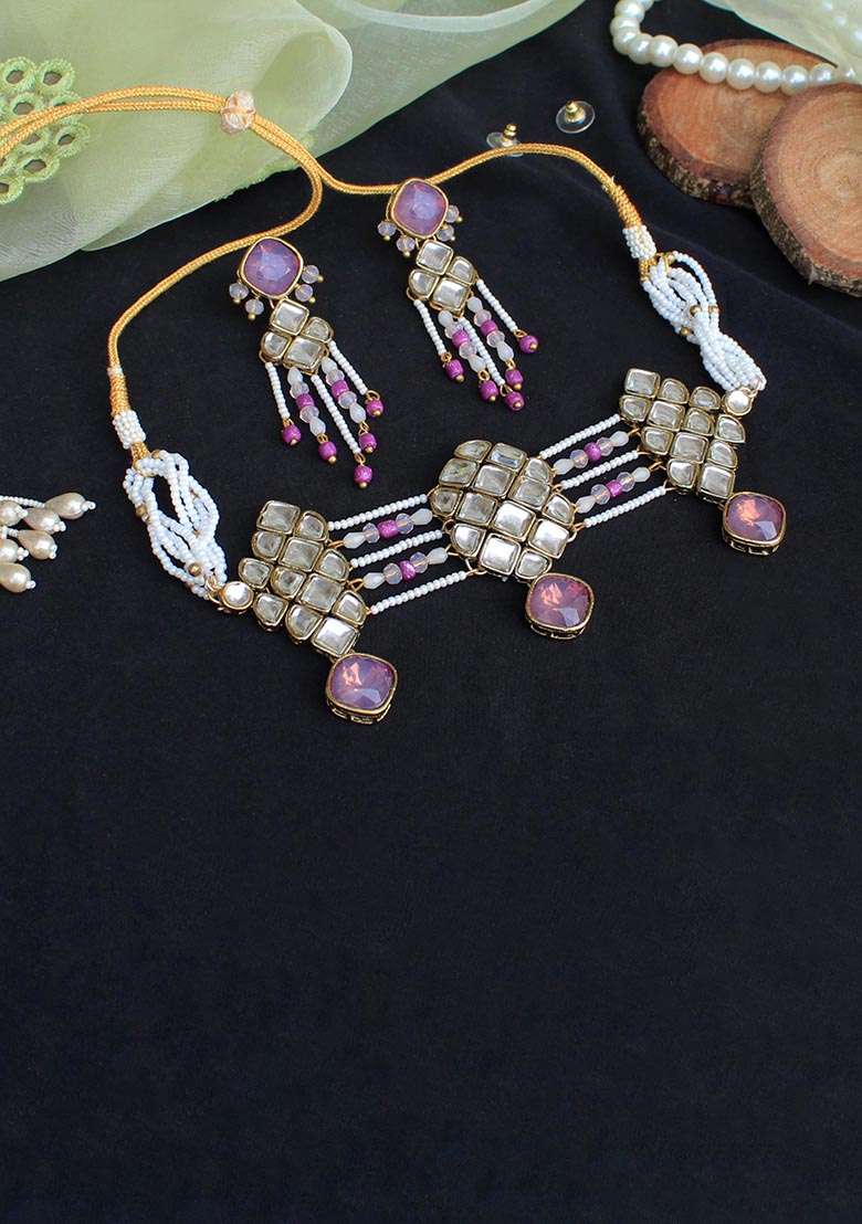 Kundan Paradise Choker Set - Indya