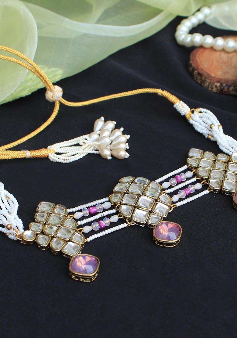 Kundan Paradise Choker Set - Indya