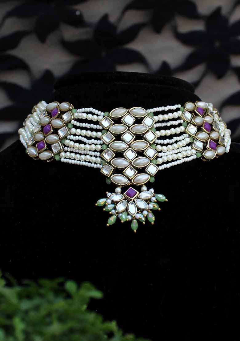 Pearl Twirl Choker - Indya