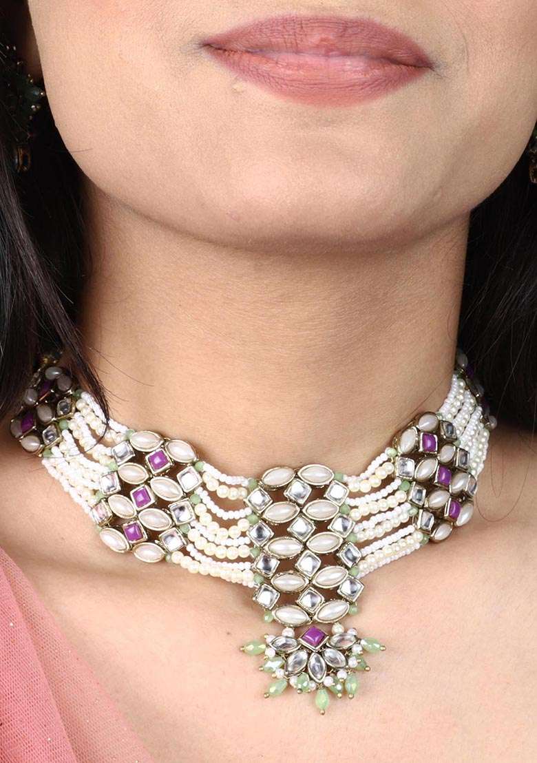 Pearl Twirl Choker - Indya