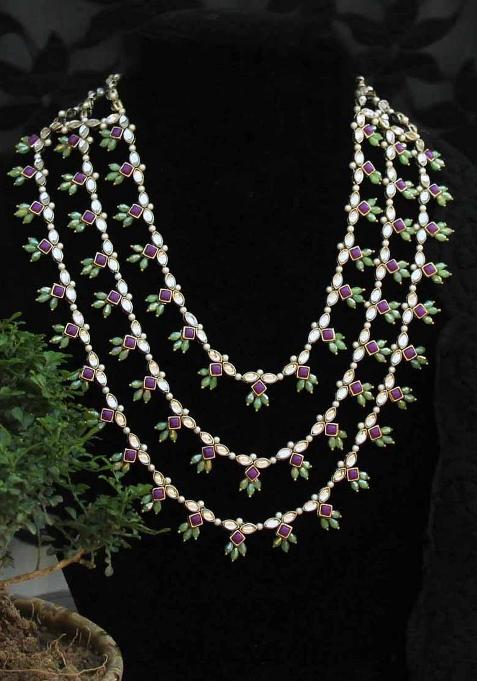 Pearl Twirl 3 Layer Necklace