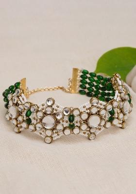Ethereal Green Kundan Choker Necklace