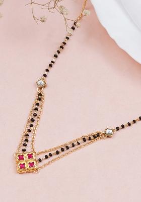 Quad Kundan Mangalsutra