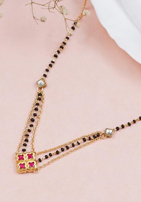 Quad Kundan Mangalsutra