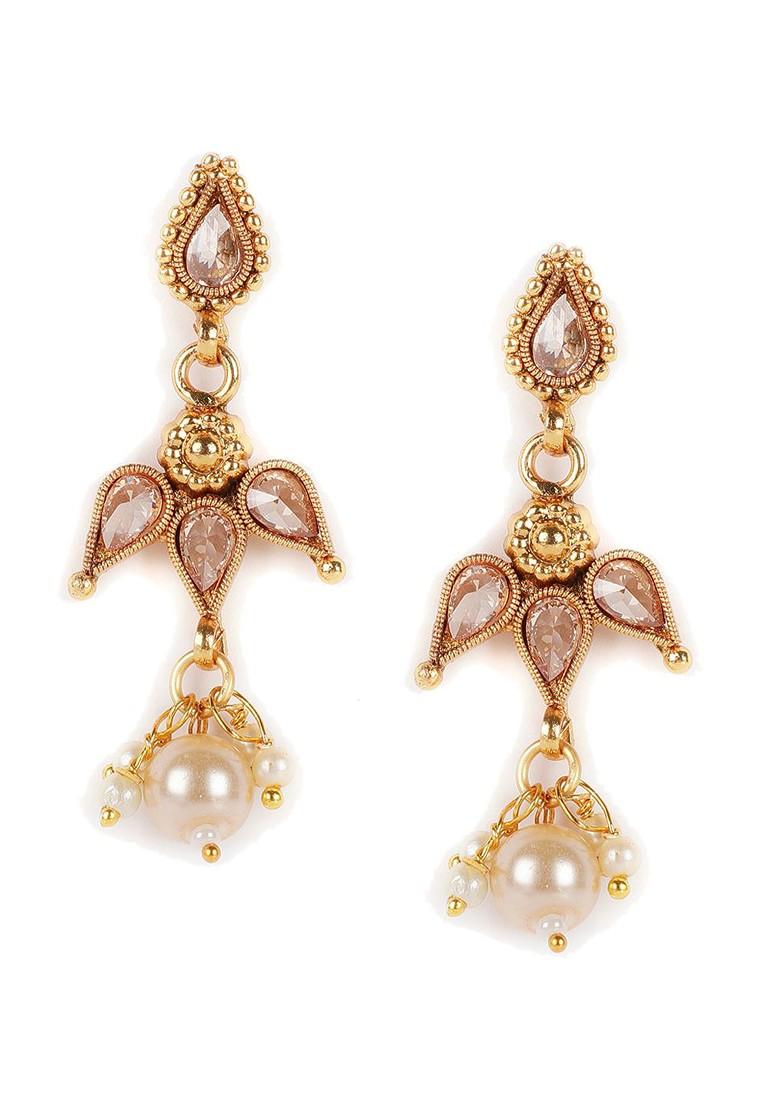 Gold Plated Kundan Studded Jewellery Set - Indya