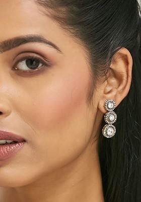 22K Gold Plated Crystal Stone Studded Necklace Set