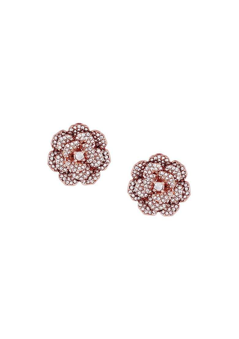 Rose Gold Plated Crystal Studded Jewellery Set - Indya