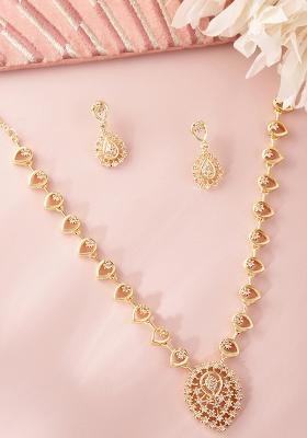 Gold Plated Cubic Zirconia Jewellery Set