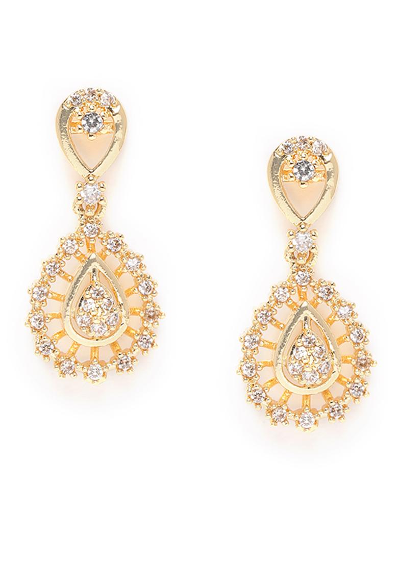 Gold Plated Cubic Zirconia Jewellery Set - Indya