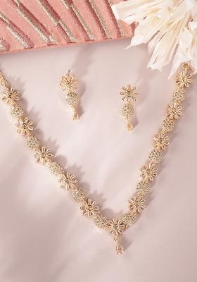 Gold Plated Cubic Zirconia Jewellery Set