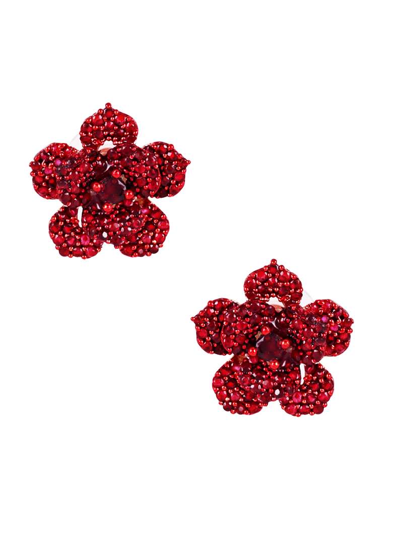 Rose Gold Plated Stone Studded Jewellery Set - Indya