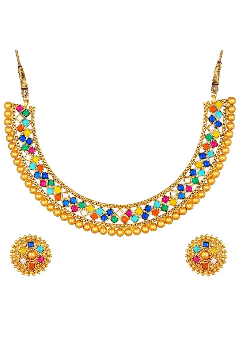 Multicolor Alloy Necklace Set
