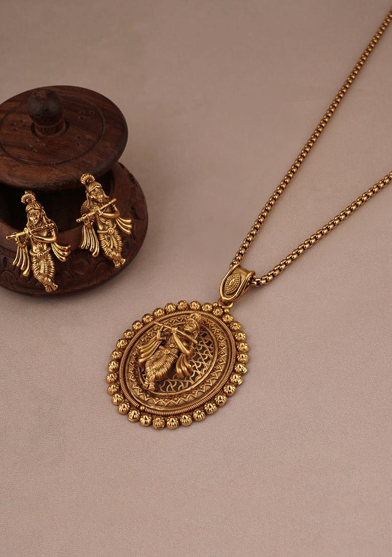 Golden Alloy Necklace Set