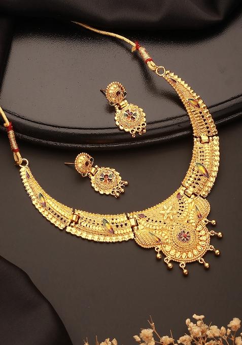 Gold Plated Handcrafted Jewellery Set