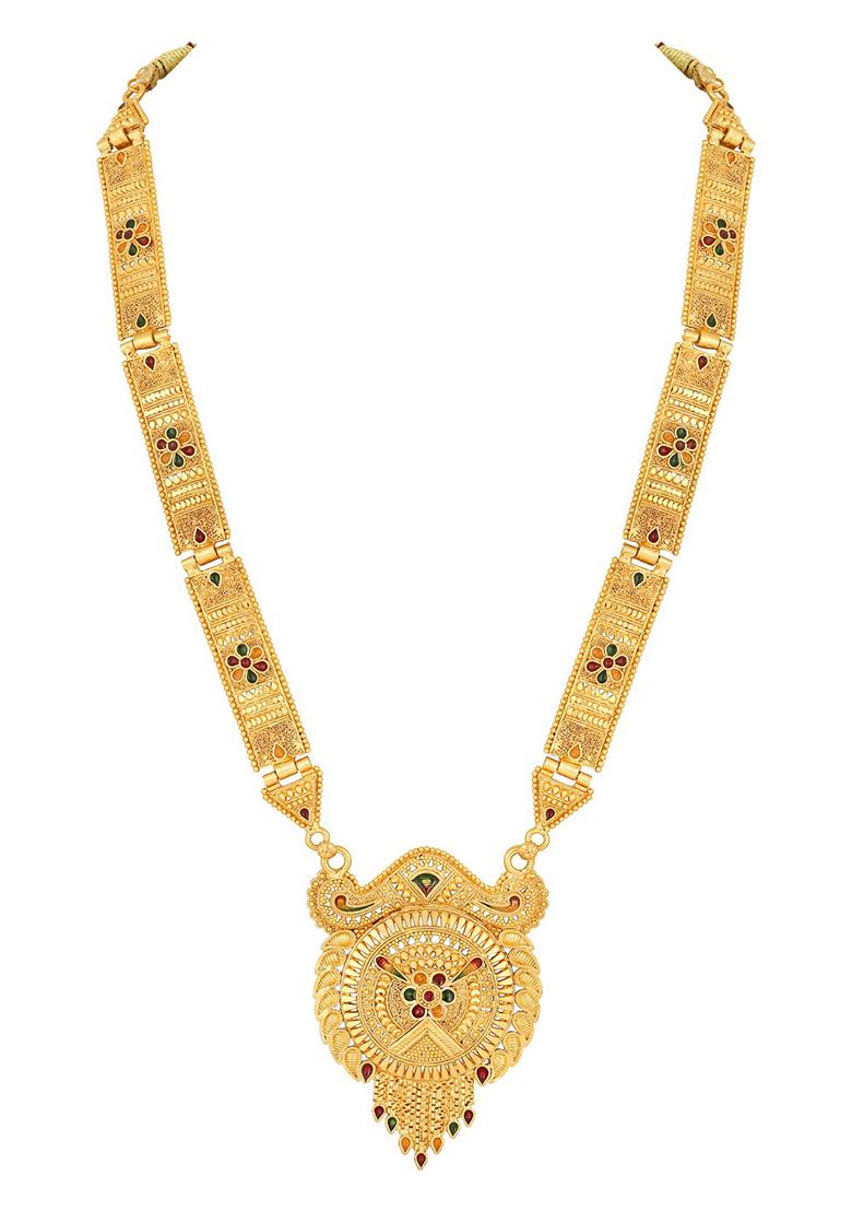 Gold Plated Stone Studded Jewellery Set