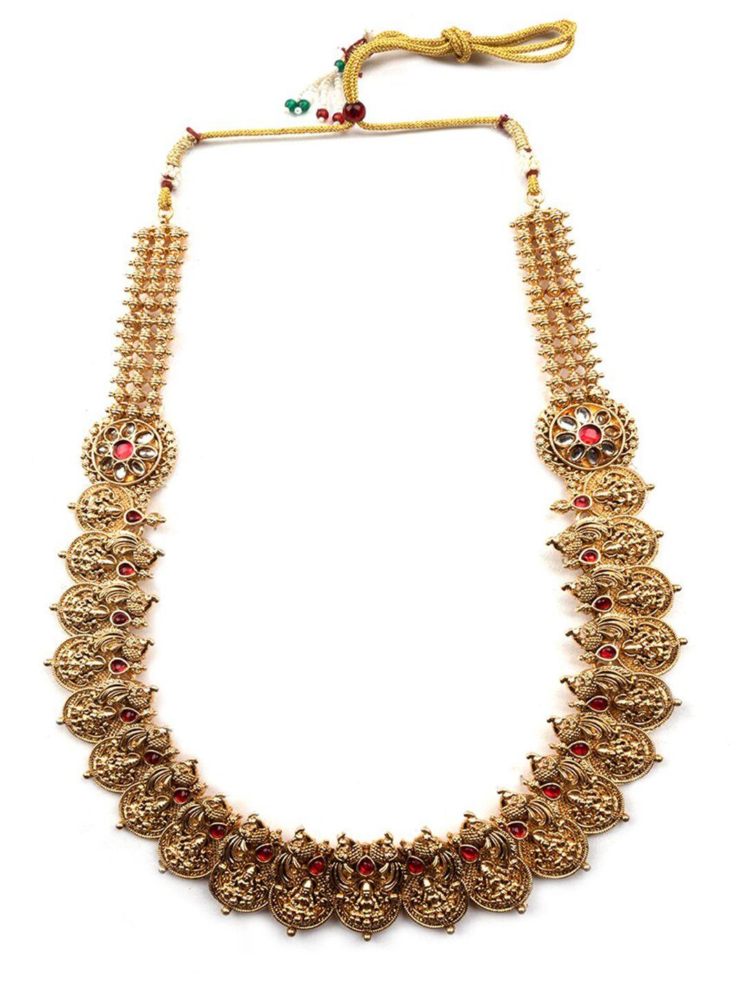 Gold Plated Stone Studded Jewellery Set