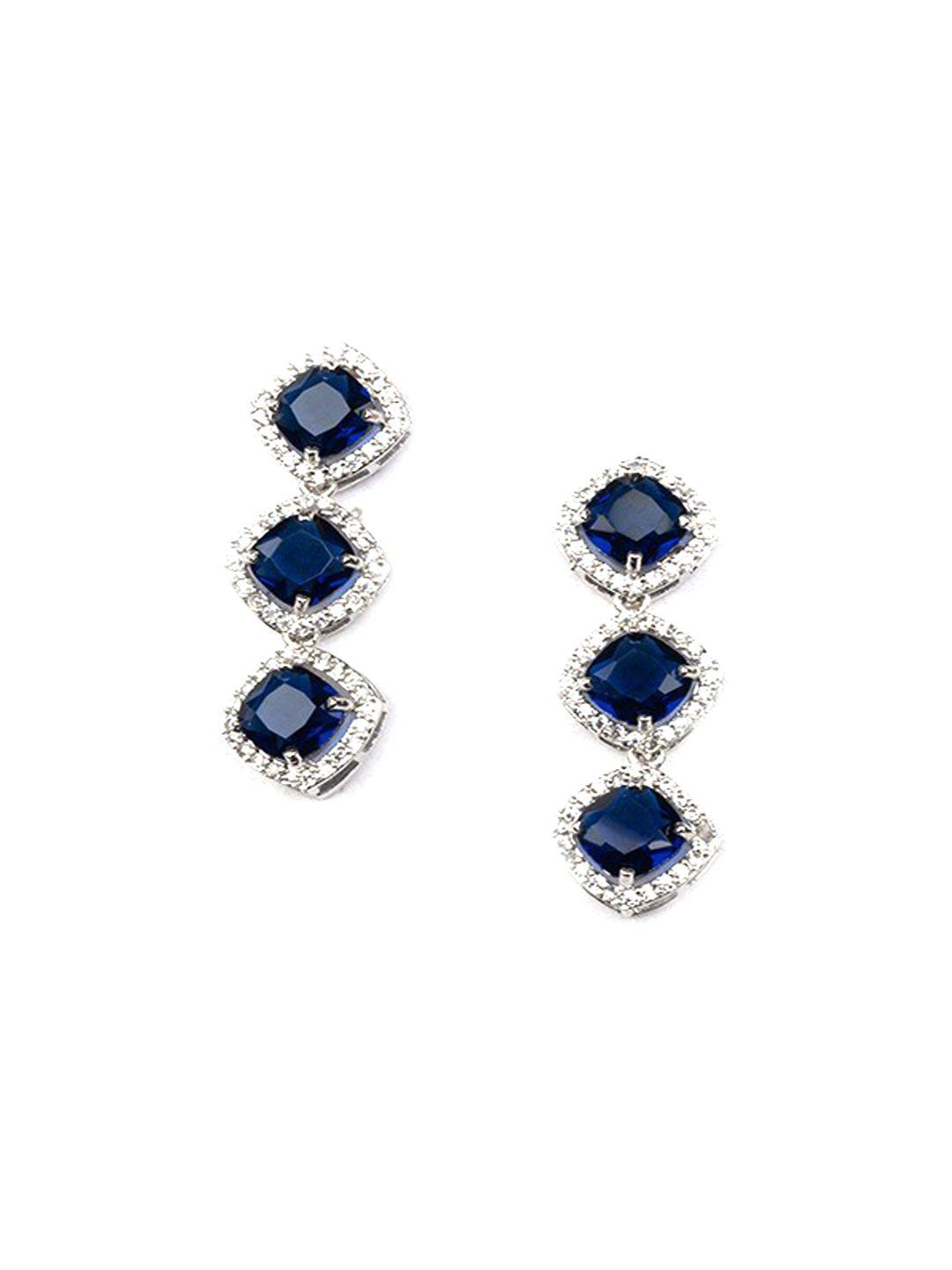 Silver Plated Ad Studded Jewellery Set