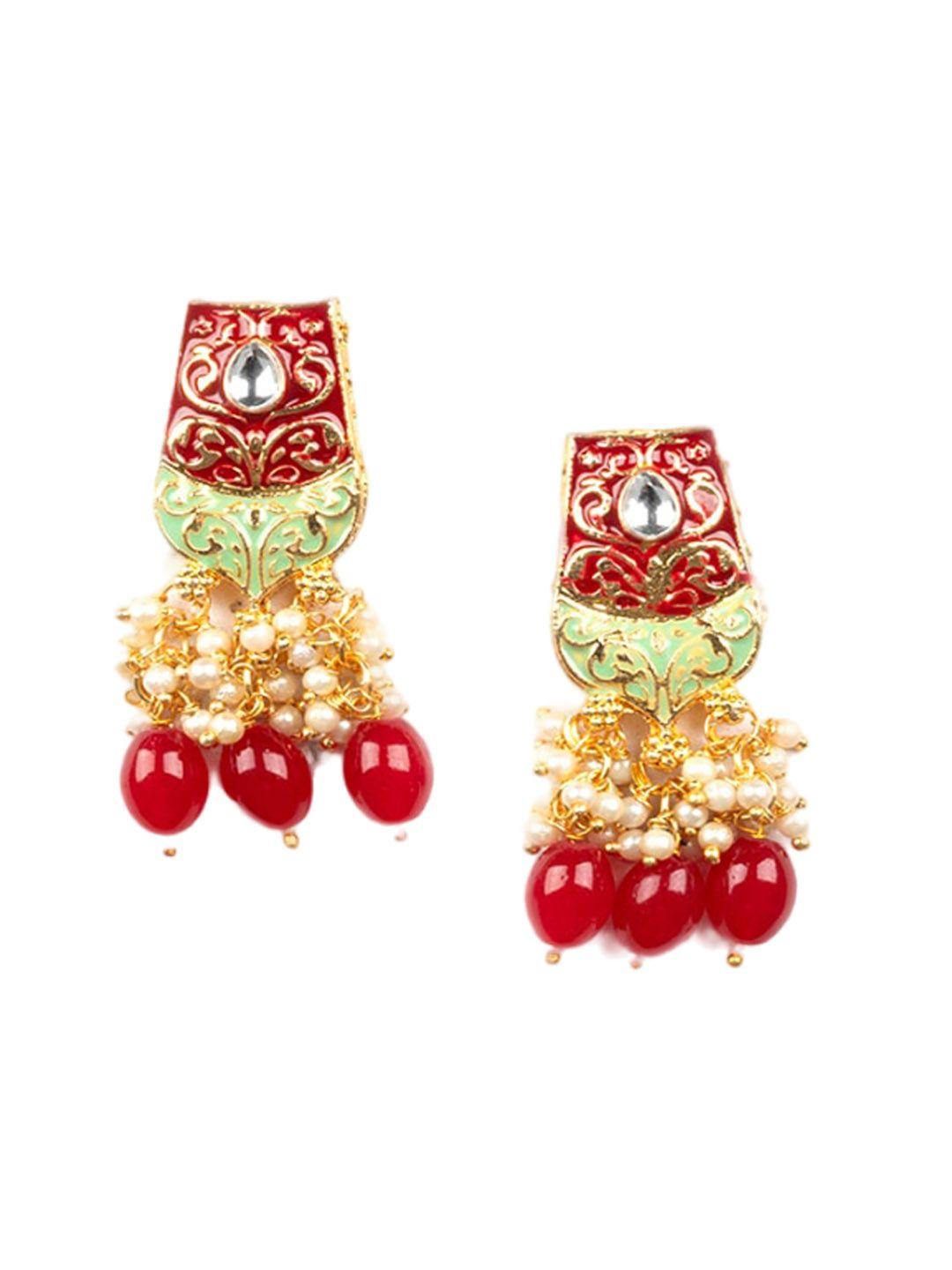 Gold Plated Kundan Meenakari Jewellery Set