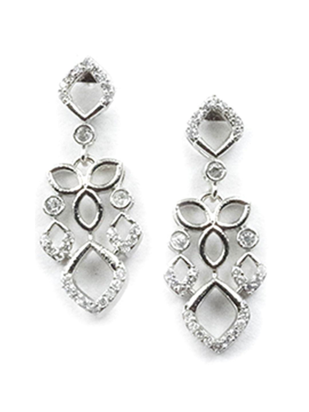 Silver Plated Cz Studded Jewellery Set