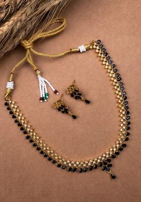 Gold Plated American Diamond Jewellery Set