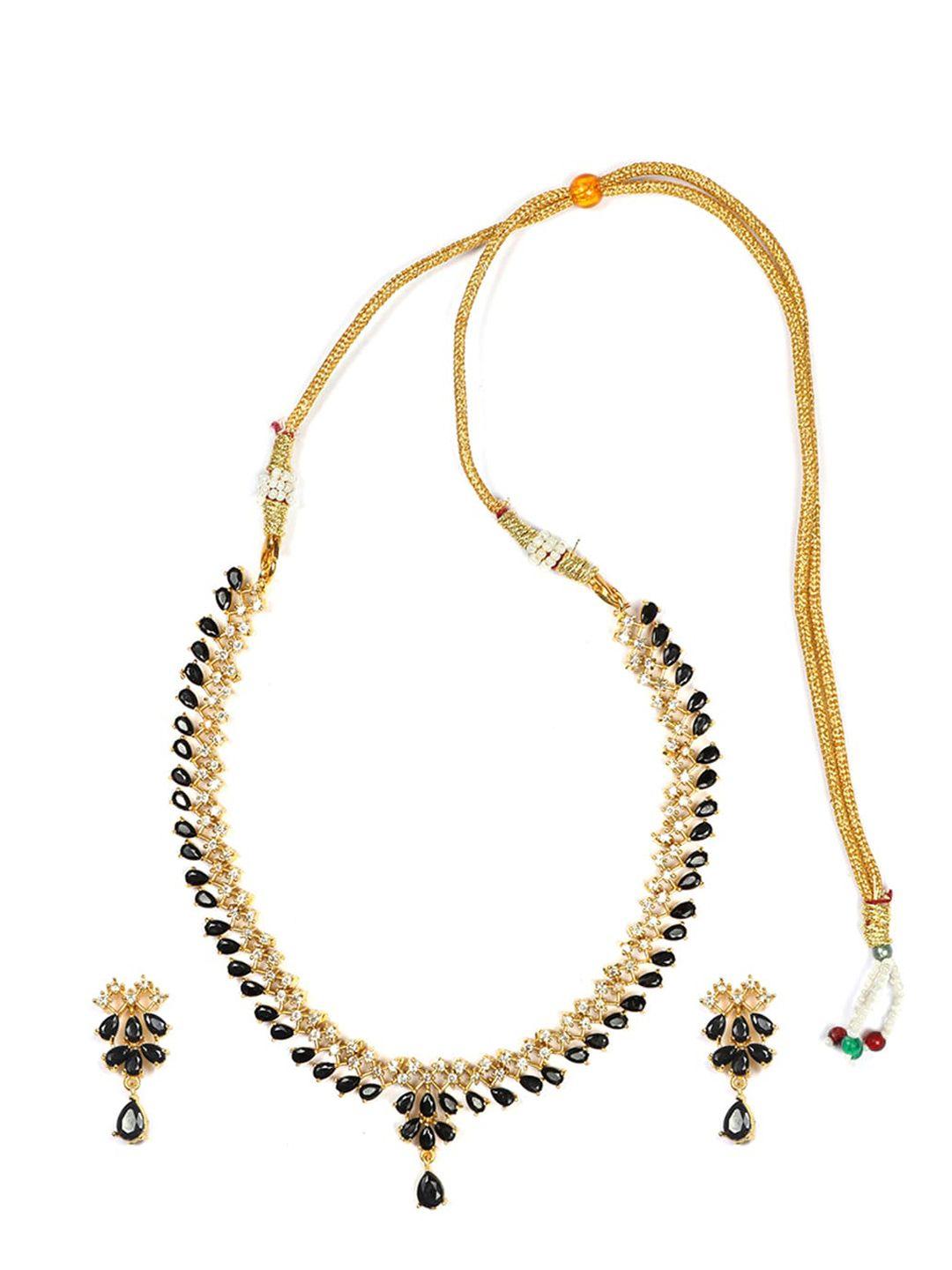 Gold Plated American Diamond Jewellery Set