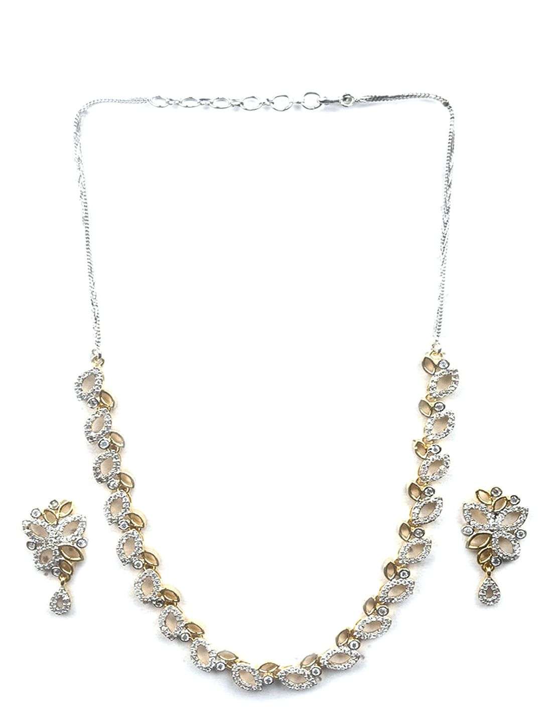 Gold Plated Ad Studded Bela Jewellery Set - Indya