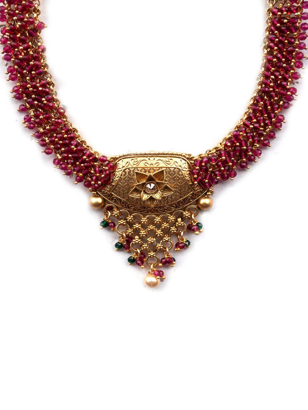 Gold Plated Necklace And Earrings