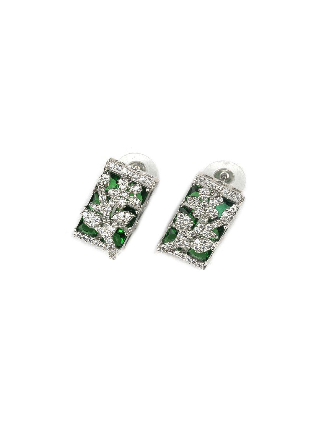 Silver Plated American Diamond Studded Jewellery Set