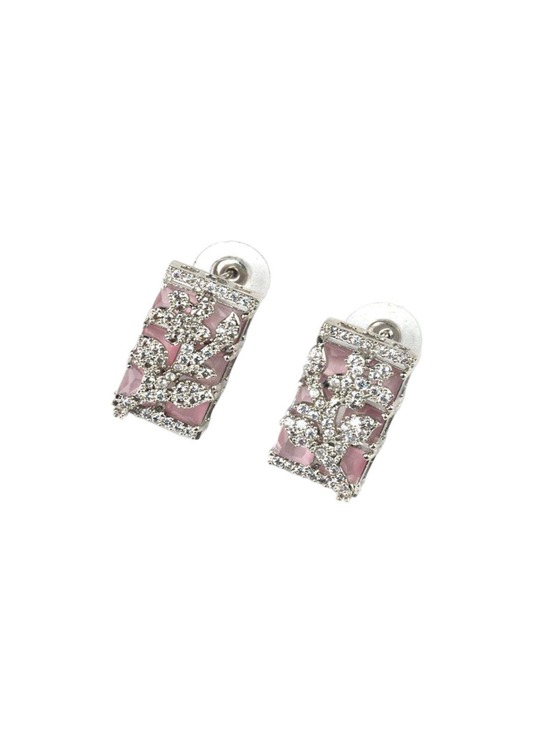 Silver Plated American Diamond Studded Jewellery Set