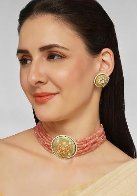 Pachi Kundan Pink Choker Set