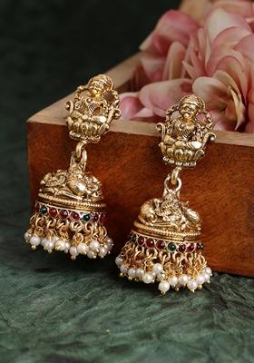 Gold Plated Stones Studded Jewellery Set