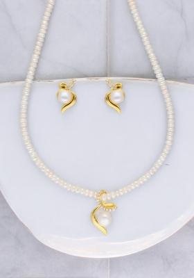 White Gold Plated Alloy Necklace Set