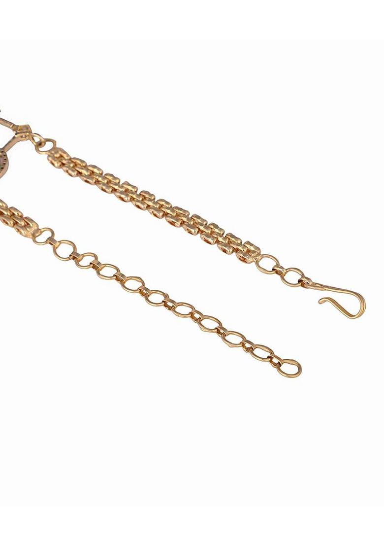 Gold Plated Brass Cubic Zirconia Twilight Necklace Earrings - Indya