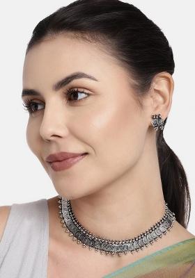 Oxidised Platinum Plating Zinc Alloy Jewellery Set